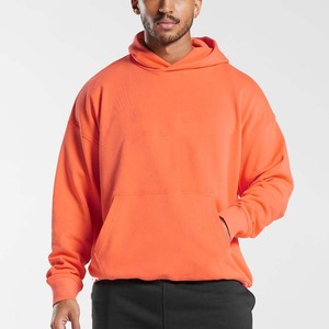Sudaderas con capucha para hombre con logotipo personalizado 100% de algodón con hombros caídos y bolsillos funcionales, Sudadera con capucha en blanco de gran tamaño, sudaderas con capucha de peso pesado - Product Image 1