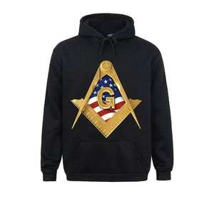 Masonic Regalia Freemason Master Mason Blue Lodge Sudadera con capucha American USA Flag Square & Compass Masonic Hoodies - Product Image 3