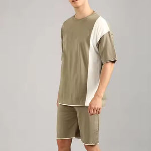 Tissu tricoté de haute qualité, imprimé par transfert thermique, logo personnalisé, shorts et chemise pour hommes, nouvelle mode, ensembles de 2 pièces - Product Image 4