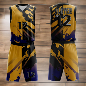 PromotionEnsemble d'uniformes de basket-ball personnalisé de haute qualité Ensemble de short et maillot de basket-ball réversible cousu avec logo brodé - Product Image 1