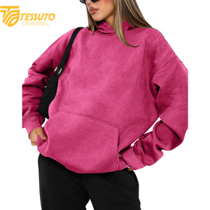 เสื้อครอปไซส์ใหญ่พิเศษสำหรับผู้หญิงเสื้อมีฮู้ดแฟชั่นผ้าฝ้าย100% สั้นโอเวอร์ไซส์สำหรับผู้หญิง - Product Image 6