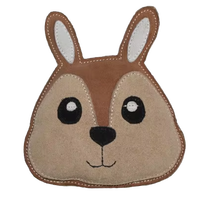 Jouet en cuir pour chien en forme de lapin cousu à la main pour chien de petite à grande race de Divine International