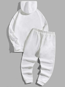 Boxy Fit 500gsm personnalisé unisexe surdimensionné lourd 100% coton sans ficelle Double couche à capuche - Product Image 6