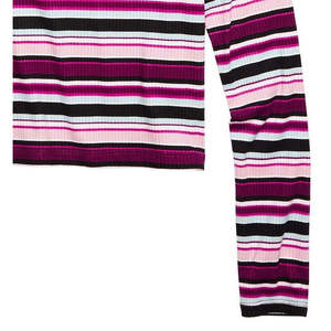 Top lavorato a maglia a righe casual Epic Threads per ragazze grandi, viola scuro, taglia piccola - Product Image 3