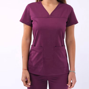 Uniformes médicos para hombres y mujeres, conjuntos de uniformes de enfermería con bata quirúrgica de manga corta, ropa de Hospital tejida - Product Image 4