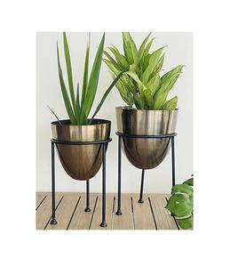 กระถางทองแดงแท้สำหรับตกแต่งบ้านพร้อมชุดชาวไร่ทองแดง2ชิ้นสำหรับห้องและสำนักงาน - Product Image 4