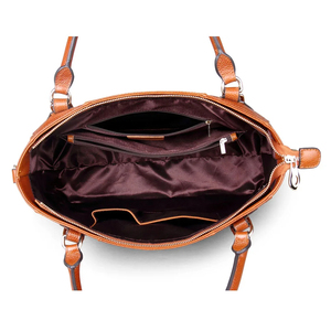 2025 New Arrival Women's Genuine Leather Shoulder Bags Fashion Style Zip Closure Dual Handle All Hot Selling Product Pakistan - Product Image 4