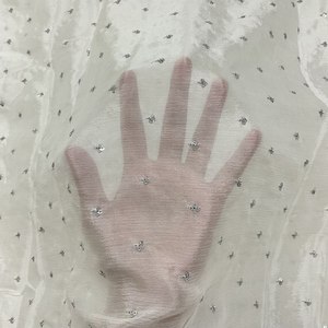 Tela de Georgette de viscosa ligera 100% con bordado Butti Work Telas de lujo de viscosa pura para niños y niñas - Product Image 2