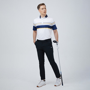 Polo de manga corta con logotipo personalizado: mezcla de algodón y poliéster para hombre, camiseta de polo de golf de piqué de secado rápido - Product Image 3
