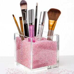 Acrylic Cosmetic <b>Brush</b> <b>Holder</b>: Keep Your Beauty Tools Neat and Accessible While Enhancing Your Vanity Aesthetic - Product Image 1
