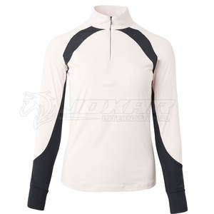 Camisa de capa base de manga larga Ecuestre para mujer Top de equitación de secado rápido transpirable - Product Image 1