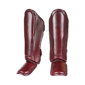 Professional Muay Thai <b>Shin</b> Guard Genuine Leather PU <b>Shin</b> <b>Pads</b> Custom Logo Boxing MMA Kickboxing Instep Leg Protection - Product Image 4
