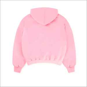 Sweat-shirts de qualité supérieure en rose bébé, lavés à l'ancienne, 100% coton, 500 GSM, molleton, logo personnalisé imprimé à l'écran, coupe ample pour hommes - Product Image 2