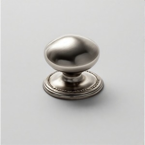 Bouton de porte rond en nickel poli CrownKnob Royal Arc, esthétique moderne et élégante avec des détails luxueux pour des intérieurs haut de gamme - Product Image 3