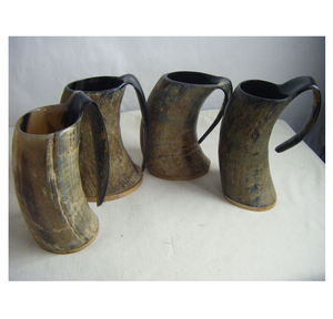 Mug en corne de buffle d'eau, artisanal, sans danger pour les aliments, poli, décoratif, mug en corne de bière, accessoires pour boissons - Product Image 6