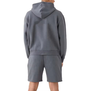 Ensemble de survêtements décontractés pour hommes 2026 – Coupe ajustée, 100 % polyester et coton, comprenant un sweat à capuche et un pantalon de jogging – Idéal pour la gym et les tenues de sport courtes - Product Image 3