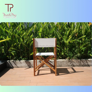 Chaise de directeur extérieur en bois d'acacia de style du Vietnam pour des événements de jardin Garden Park Hotel ou Villa-pour l'usage de salon ou de cuisine - Product Image 2