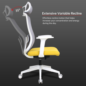 Chaise de <span class=keywords><strong>bureau</strong></span> ergonomique en maille silencieuse certifiée EN1335 avec mécanisme d'inclinaison <span class=keywords><strong>sensible</strong></span> au poids Chaise De <span class=keywords><strong>Bureau</strong></span> Ergonomiczny Fotel - Product Image 4