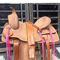 OEM Design personnalisé en cuir de qualité supérieure bande de cuir naturel de l'Ouest Selle de cheval coupe-ranch cordeur vers le bas