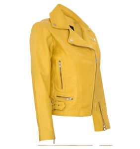 Chaqueta de piel de vaca auténtica para mujer de alta calidad 2026, cierre de cremallera de estilo sólido para todas las estaciones, logotipo personalizado - Product Image 3