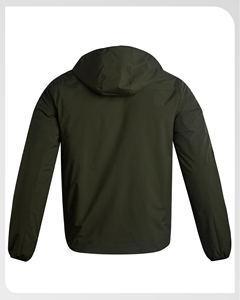 Men's Lightweight Waterproof Softshell <b>Jacket</b> for Winter <b>Workouts</b> Zipper Closure Stand Collar Embroidery <b>Workout</b> Athletic Style - Product Image 2