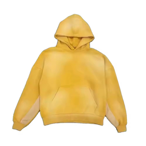 Sudaderas Extra Grandes de Alta Calidad para Hombre, Estilo Desgastado, Lavado Ácido, Decoloración al Sol, Felpa Lisa Teñida para Invierno - Product Image 5