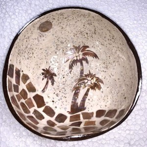 VITRAPRO-cuenco de coco grabado único, hecho a mano, con perlas incrustadas, hecho a mano - Product Image 6