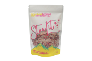 Sal de baño Starlit de la mejor calidad, sal rosa del Himalaya con pétalos de rosa secos, bolsa de 500g - Product Image 3