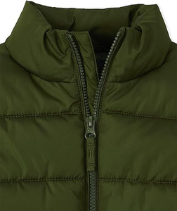 Ventes en gros de vestes matelassées d'hiver personnalisées 100% polyester pour hommes, veste d'extérieur chaude à col montant - Product Image 5
