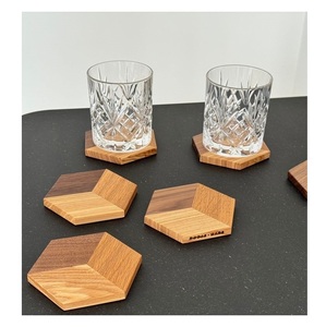 Sous-verres en bois de noyer écologiques en bois massif naturel durable élégant décor de ferme rustique protéger les meubles table à manger - Product Image 3