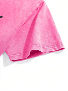 T-shirt imprimé vintage pour hommes délavés à l'acide/lavés avec du coton doux 100% fabriqué au Pakistan - Product Image 5