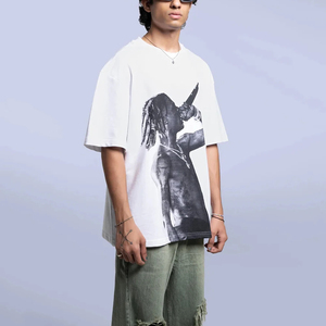 T-shirts pour hommes à col rond, légers, sérigraphiés, de haute qualité, personnalisables, vierges, pour l'été, coupe oversize - Product Image 4