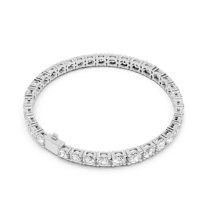 Brazalete y Pulsera de Moda para Mujer en Oro Sólido de 14K con Baño de Rodio, Diamantes Redondos Cultivados en Laboratorio con Certificación IGI para Compromiso o Regalo - Product Image 5
