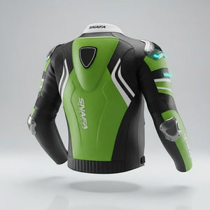 เสื้อแจ็คเก็ตมอเตอร์ไซค์หนังวัวแท้คุณภาพพรีเมียมสำหรับผู้ชาย พร้อมโลโก้แบบกำหนดเอง ดีไซน์ใหม่ แจ็คเก็ตแข่งรถมอเตอร์ไซค์ - Product Image 2