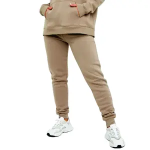 2023 Glatte elastische Taille rote Frauen 4-Wege-Stretch-Jogger Custom Design und Logo gedruckt Damen Jogger