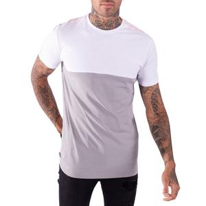 เสื้อยืดสำหรับผู้ชายผ้าคอตตอนเนื้อนุ่มระบายอากาศได้ดีพิมพ์โลโก้สีทึบ - Product Image 3