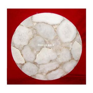 Table de salle à manger en agate naturelle de haute qualité, forme ronde, pierre précieuse, faite à la main, carreaux d'agate naturelle, articles à usage personnalisé - Product Image 1