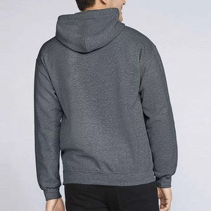Sweat à capuche zippé en molleton 100 % coton uni pour jeunes, style streetwear, décontracté, hiver, impression numérique, respirant - Product Image 3