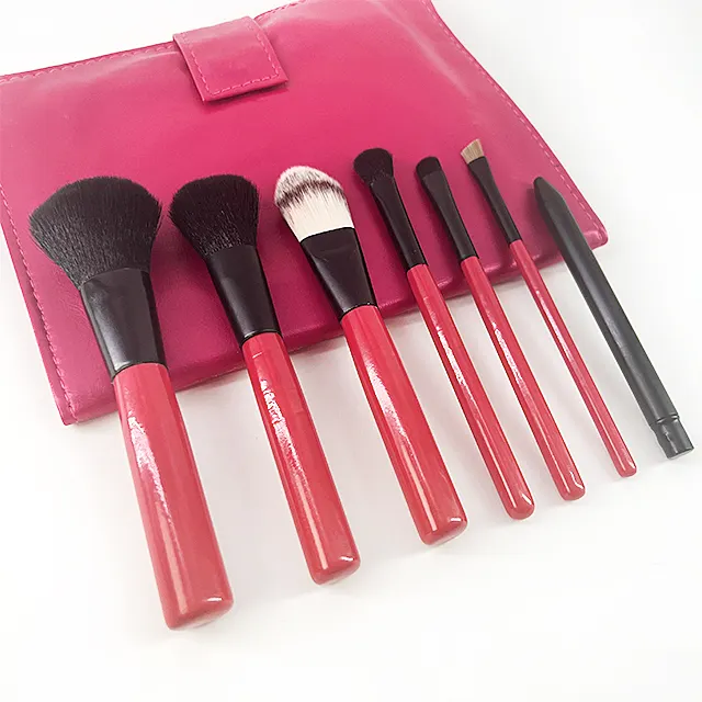 High Quality Cosmetic 7Pcs Makeup Brush Set Custom Logo Glitter Tool Wholesale Make Up Brushes