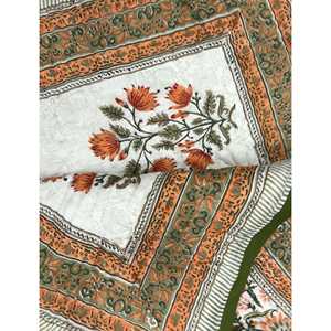 Colcha de Algodón Estampada a Mano de Alta Calidad, Colcha Kantha Hecha a Mano para el Hogar, Diseño Floral de Patchwork para Verano e Invierno - Product Image 1