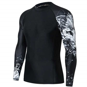 Sublimated Rash Guards Camisa Bjj MMA de alta calidad Venta al por mayor Hombres BJJ Rash Guard para hombres - Product Image 1
