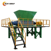 Broyeur à double arbre SUNY GROUP, broyeur de tambours en acier et en plastique, broyeur de verre