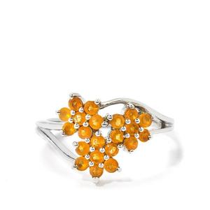 แหวนซิทรินธรรมชาติสำหรับผู้หญิงจาก Shah Gems เงินแท้ 925 ชุบทองคำขาว 18K ดีไซน์ทันสมัย เหมาะเป็นของขวัญที่สมบูรณ์แบบสำหรับคนที่คุณรัก - Product Image 1