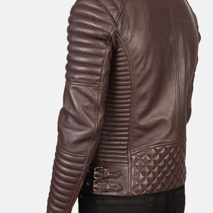 Chaqueta de Cuero para Hombre, Estilo Motero, Piel de Vaca, Impermeable, de Invierno, Alta Calidad, Servicio OEM Personalizado - Product Image 6