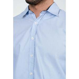 Chemise habillée de créateur pour homme Unze London, 100 % coton popeline, manches longues, motif à carreaux, infroissable, teinte unie, taille 6XL - Product Image 3
