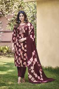 Latest Fully Printed Embroidery Work Cotton <b>Kurti</b> and Bottom Set with Dupatta for Party Wear for Adults Quick Dry All Seasons - Product Image 3