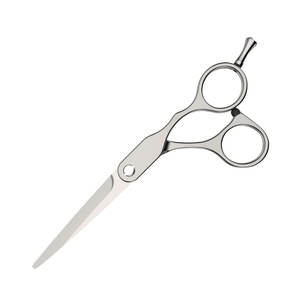 Ciseaux de coiffure professionnels 2 pièces JP, droitiers, à manche décalé, en alliage d'aluminium doré, acier inoxydable tranchant - Product Image 1