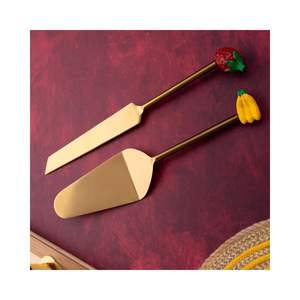 Ensemble de spatules à gâteau classiques en acier inoxydable avec manche en résine, couteau à dessert et pelle à tarte pour mariage, vaisselle pour restaurant - Product Image 1