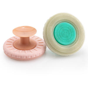 ISSILI Cross-border Removable Silicone <b>Round</b> Face Washing <b>Brush</b> with Manual Exfoliating Blackhead Suction Cup - Product Image 1