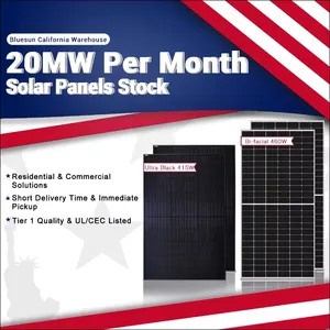 El panel solar BLUESUN cita 400W 425W 450W 550W PV mono panel de energía solar para el precio de nome almacén de EE. UU.